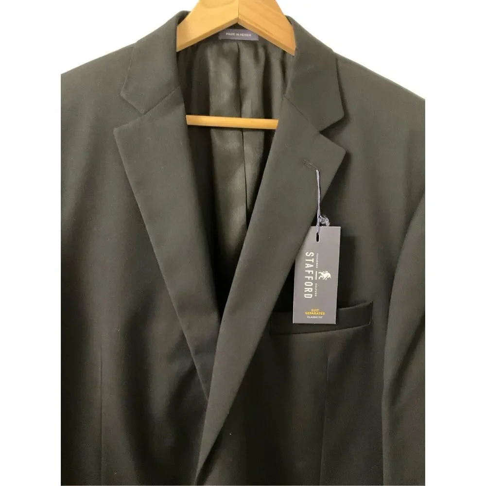 Stafford Classic Fit NWT Men’s Suit/Blazer Jacket 100% Wool